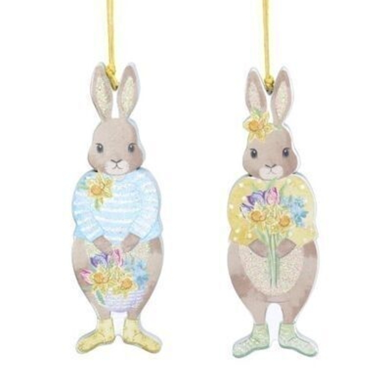 Bunny Cut Out Decoration By Gisela Graham